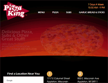 Tablet Screenshot of pizzakingappleton.com